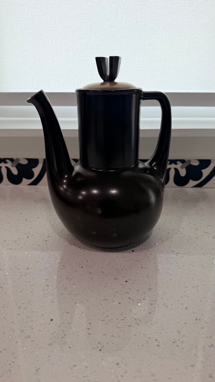 Vintage Mikasa Dunes PL800 Teapot Made in Japan Mid Century Modern Stoneware